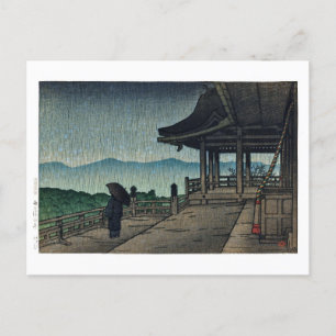 ukiyoe [hasui] C19 Kiyomizu Tempel in Regen Briefkaart