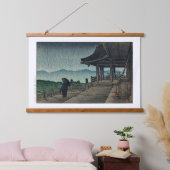ukiyoe [hasui] C19 Kiyomizu Tempel in Regen Hangend Wandkleed (Slaapkamer)