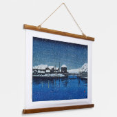 ukiyoe [hasui] C22 Haven van Ebisu, Sado Island Hangend Wandkleed (Gebogen)