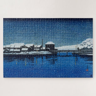 ukiyoe [hasui] C22 Haven van Ebisu, Sado Island Legpuzzel