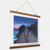 ukiyoe [hasui] C23 Aikawa-machi op eiland Sado Hangend Wandkleed (Gebogen)