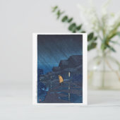 ukiyoe [hasui] C24 Avonddouche, Teradomari Briefkaart (Staand voorkant)