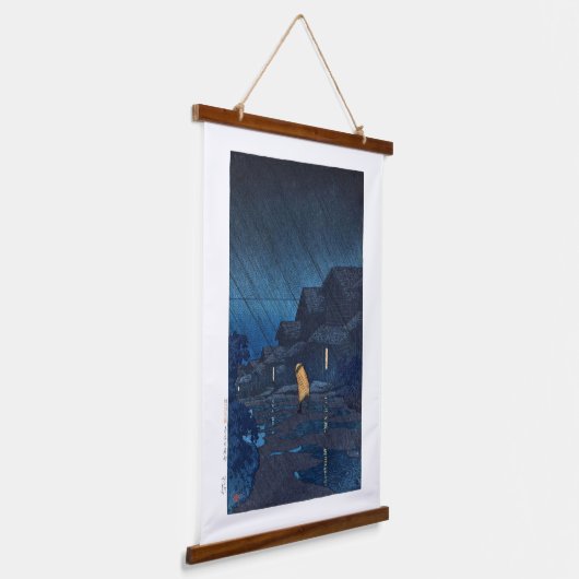 ukiyoe [hasui] C24 Avonddouche, Teradomari Hangend Wandkleed (Gebogen)