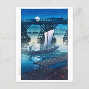 ukiyoe [hasui] C25 Asahi Bridge, Ojiya Briefkaart