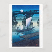 ukiyoe [hasui] C25 Asahi Bridge, Ojiya Briefkaart (Voorkant)