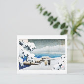 ukiyoe [hasui] C27 Amanohashidate in Sneeuw Briefkaart (Staand voorkant)