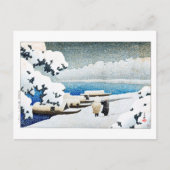 ukiyoe [hasui] C27 Amanohashidate in Sneeuw Briefkaart (Voorkant)