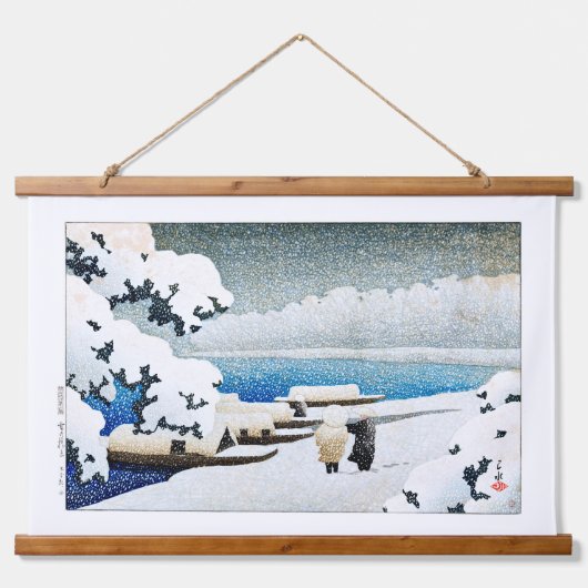 ukiyoe [hasui] C27 Amanohashidate in Sneeuw Hangend Wandkleed (Voorkant)