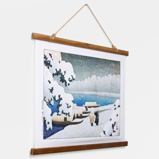 ukiyoe [hasui] C27 Amanohashidate in Sneeuw Hangend Wandkleed (Gebogen)