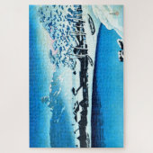 ukiyoe [hasui] C28 Dawn sneeuw in de haven van Ogi Legpuzzel (Verticaal)