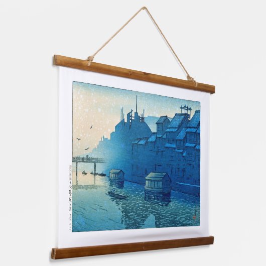 ukiyoe [hasui] C29 Morning in Dotonbori, Osaka Hangend Wandkleed (Gebogen)