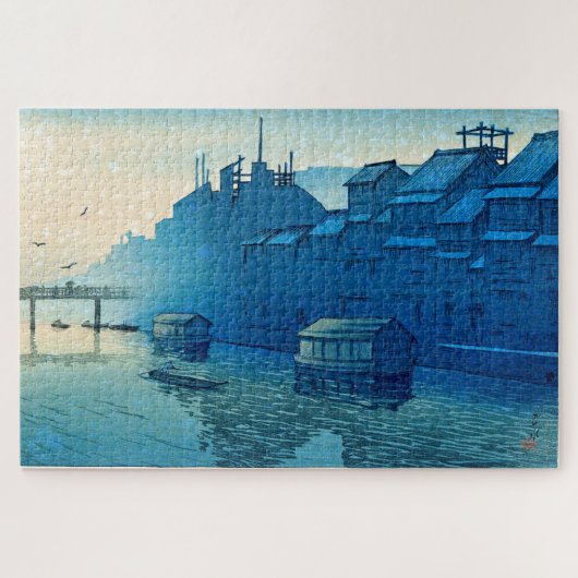ukiyoe [hasui] C29 Morning in Dotonbori, Osaka Legpuzzel (Horizontaal)