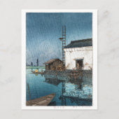 ukiyoe - hasui - m02 - Ushibori in de regen - Briefkaart (Voorkant)