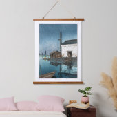 ukiyoe - hasui - m02 - Ushibori in de regen - Hangend Wandkleed (Slaapkamer)