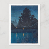 ukiyoe - hasui - m03 - Omiya in de regen - Briefkaart (Voorkant)