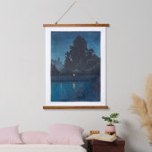 ukiyoe - hasui - m03 - Omiya in de regen - Hangend Wandkleed (Slaapkamer)