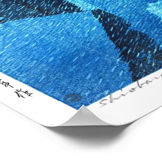 ukiyoe - hasui - m04 - Hataori Hot Spring - Poster (Hoek)