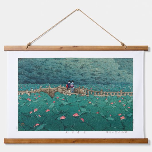 ukiyoe - hasui - m05 - Bentenike Pond, Shiba - Hangend Wandkleed (Voorkant)