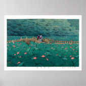 ukiyoe - hasui - m05 - Bentenike Pond, Shiba - Poster (Voorkant)