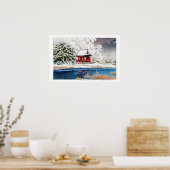 ukiyoe - hasui - m06 - Sneeuw bij de ingang van he Poster (Keuken)