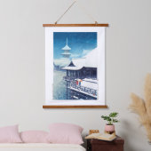 ukiyoe - hasui - m07 - Spring Snow - Hangend Wandkleed (Slaapkamer)