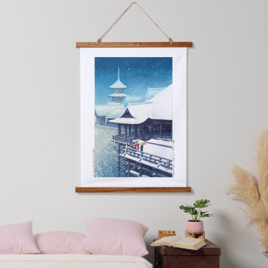 ukiyoe - hasui - m07 - Spring Snow - Hangend Wandkleed (Slaapkamer)