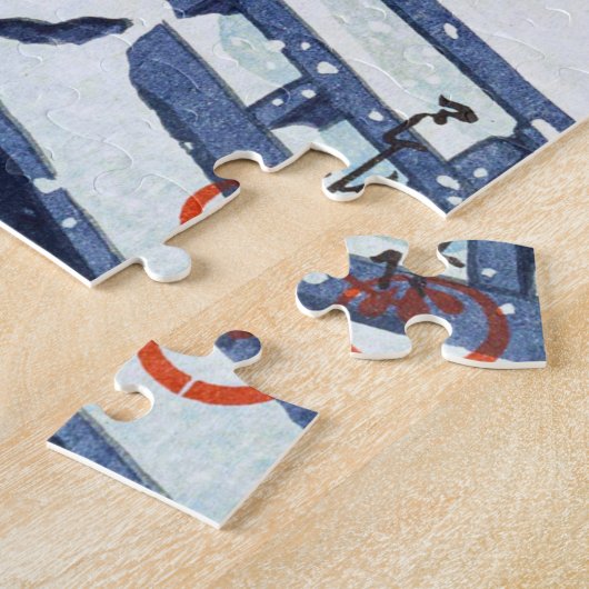 ukiyoe - hasui - m07 - Spring Snow - Legpuzzel (Zijkant)