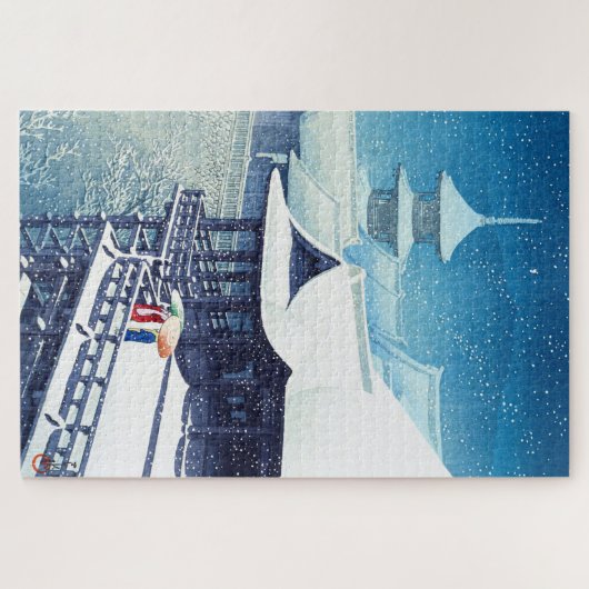 ukiyoe - hasui - m07 - Spring Snow - Legpuzzel (Horizontaal)