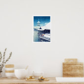 ukiyoe - hasui - m07 - Spring Snow -  Poster (Keuken)