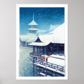 ukiyoe - hasui - m07 - Spring Snow -  Poster (Voorkant)