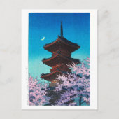 ukiyoe - hasui - m08 - Voorjaarsavond - Briefkaart (Voorkant)