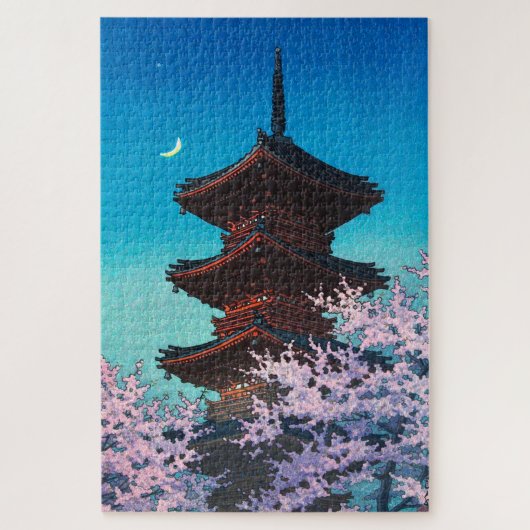ukiyoe - hasui - m08 - Voorjaarsavond - Legpuzzel (Verticaal)