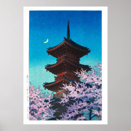 ukiyoe - hasui - m08 - Voorjaarsavond - Poster