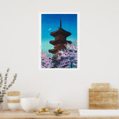 ukiyoe - hasui - m08 - Voorjaarsavond - Poster (Keuken)