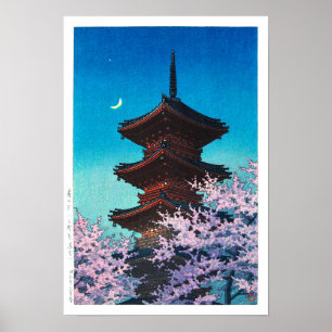 ukiyoe - hasui - m08 - Voorjaarsavond - Poster