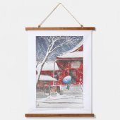 ukiyoe - hasui - m09 - sneeuw in Ueno Kiyomizudo - Hangend Wandkleed (Voorkant)