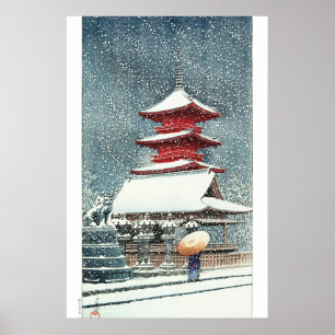 ukiyoe - hasui - m10 - Toshogu-heiligdom, Ueno -  Poster