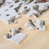 ukiyoe - hasui - m12 - sneeuw op de Shinkyo Bridge Legpuzzel (Zijkant)