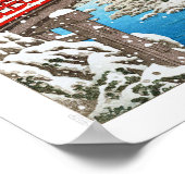 ukiyoe - hasui - m12 - sneeuw op de Shinkyo Bridge Poster (Hoek)