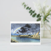 ukiyoe hasui n02 Hatta, Kaga An Autumn Rainbow Briefkaart (Staand voorkant)