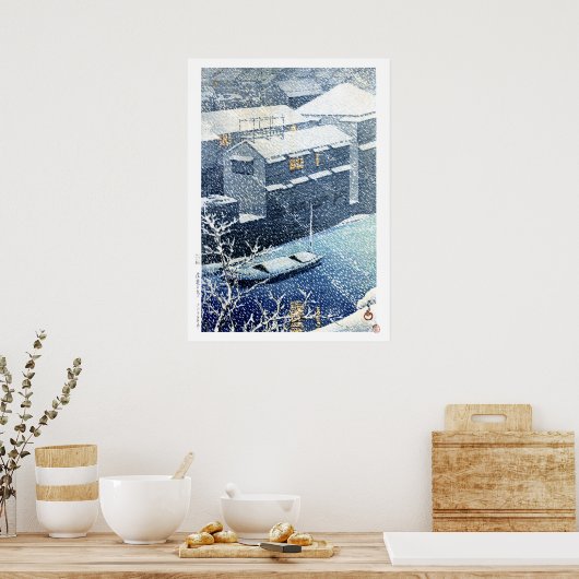 ukiyoe hasui n03 Ochanomizu Poster (Keuken)