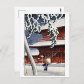 ukiyoe hasui n04 Zōjō-ji Temple in Shiba Briefkaart (Voorkant / Achterkant)