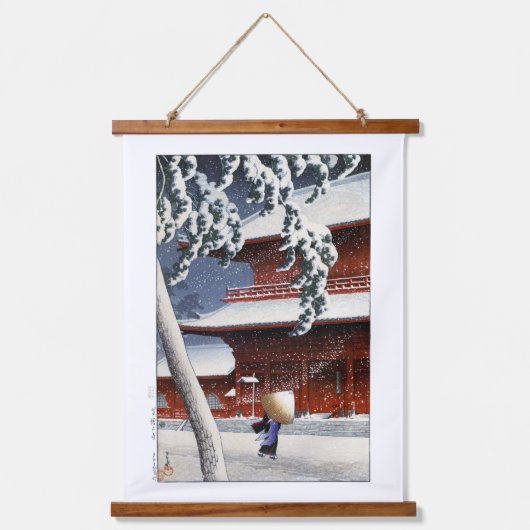 ukiyoe hasui n04 Zōjō-ji Temple in Shiba Hangend Wandkleed (Voorkant)