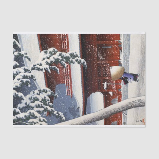 ukiyoe hasui n04 Zōjō-ji Temple in Shiba Tissuepapier (Voorkant)