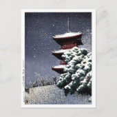 ukiyoe hasui n06 Yasugi Kiyomizu Temple Briefkaart (Voorkant)