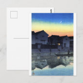 ukiyoe hasui n08 Matsue, Izumo (halve maan) Briefkaart (Voorkant / Achterkant)