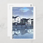 ukiyoe hasui n09 Matsue, Izumo (Dag van de Troebel Briefkaart (Voorkant / Achterkant)