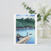 ukiyoe hasui n12 Mihogaseki, Izumo Briefkaart (Staand voorkant)