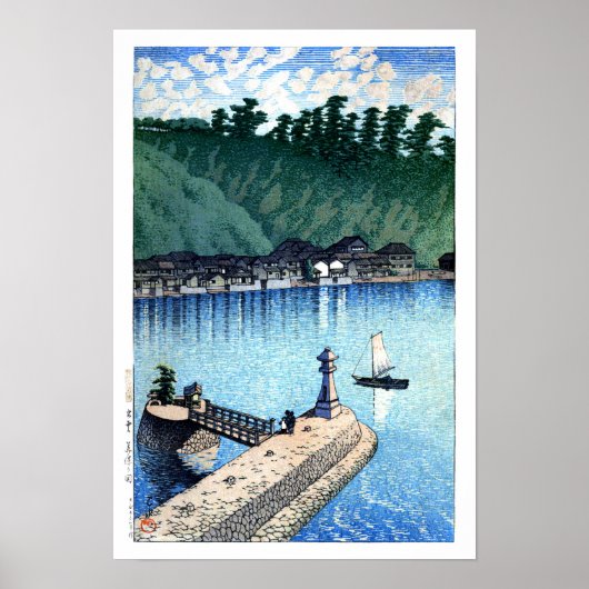 ukiyoe hasui n12 Mihogaseki, Izumo Poster (Voorkant)