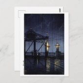 ukiyoe hasui n13 Shin Ohashi Bridge Briefkaart (Voorkant / Achterkant)